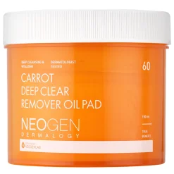Neogen - Dermalogy Carrot Deep Clear Remover Oil Pad - Oczyszczające Płatki do Twarzy - 60szt/150ml