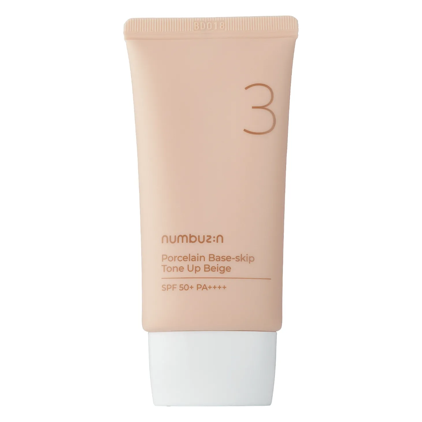 Numbuzin - No.3 - Porcelain Base-skip Tone Up Beige - Tonujący Krem 3w1 - 50ml