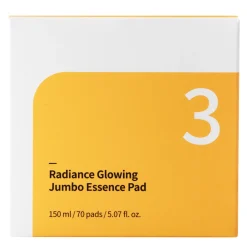 Numbuzin - No.3 Radiance Glowing Jumbo Essence Pad - Płatki Rozświetlające do Twarzy - 70szt.