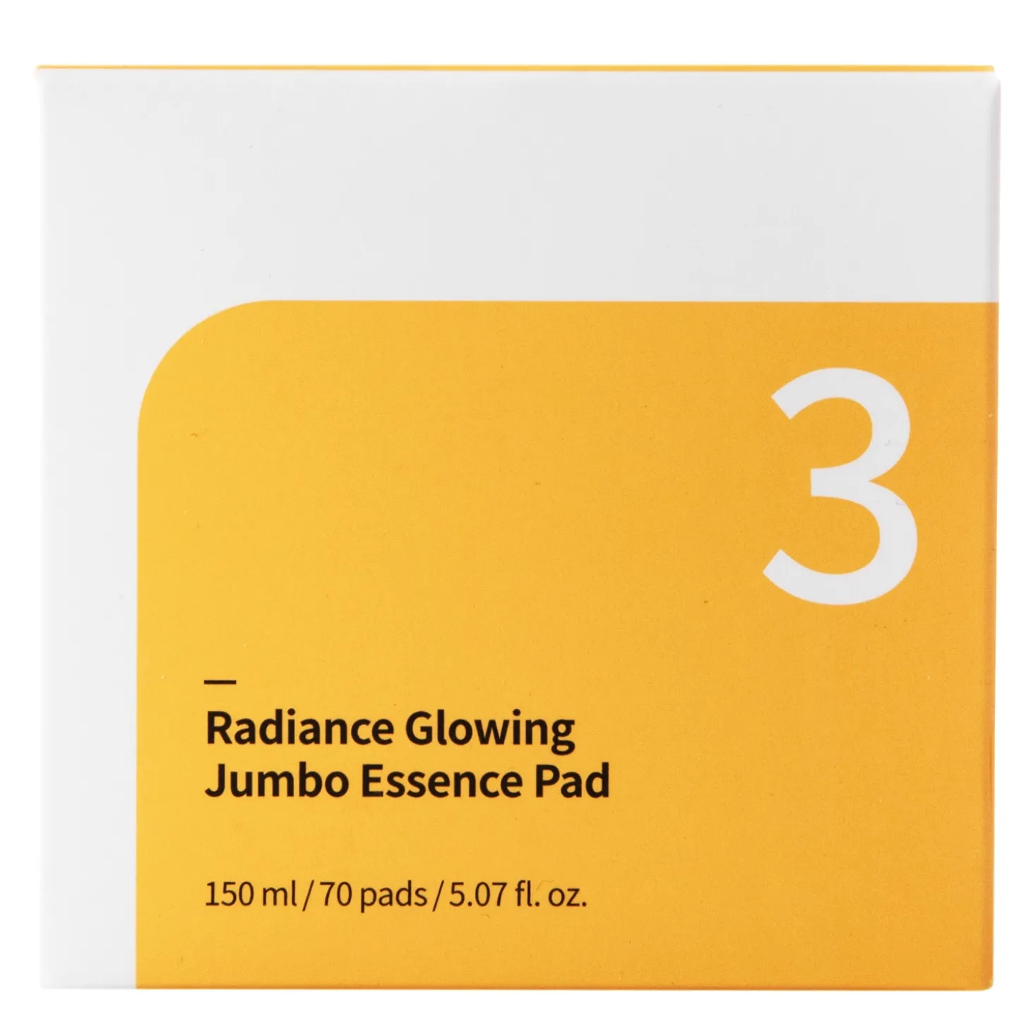 Numbuzin - No.3 Radiance Glowing Jumbo Essence Pad - Płatki Rozświetlające do Twarzy - 70szt.