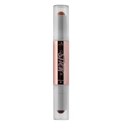 O.TWO.O - Glow Lift Light Shadow Contour Stick - Kremowe Duo do Konturowania w Sztyfcie - 04 Beige+Cool Brown - 3,2g