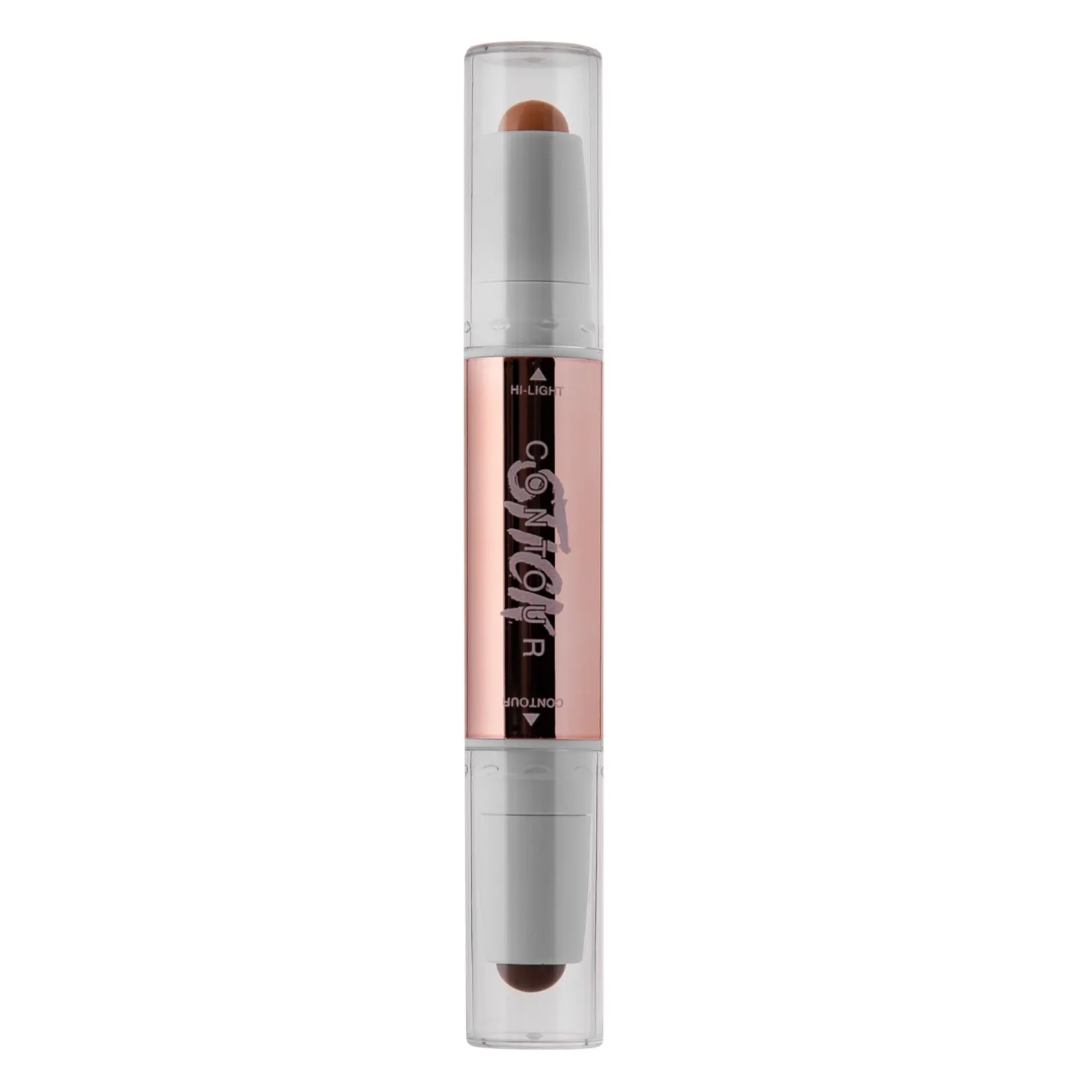 O.TWO.O - Glow Lift Light Shadow Contour Stick - Kremowe Duo do Konturowania w Sztyfcie - 04 Beige+Cool Brown - 3,2g