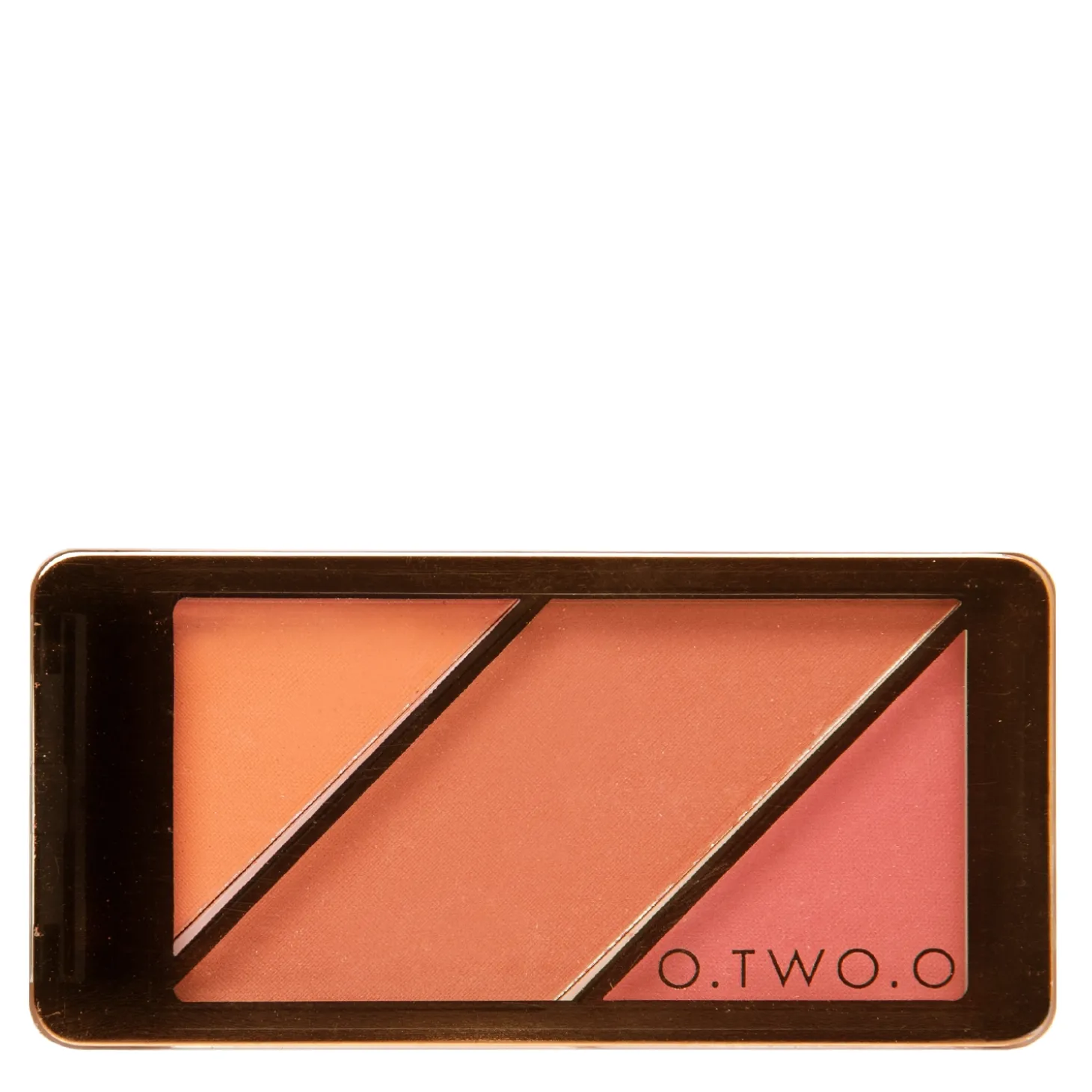 O.TWO.O - 3 in 1 Blusher Highlighter Contour - Zestaw Różów do Twarzy - 01 Pinkish - 10g