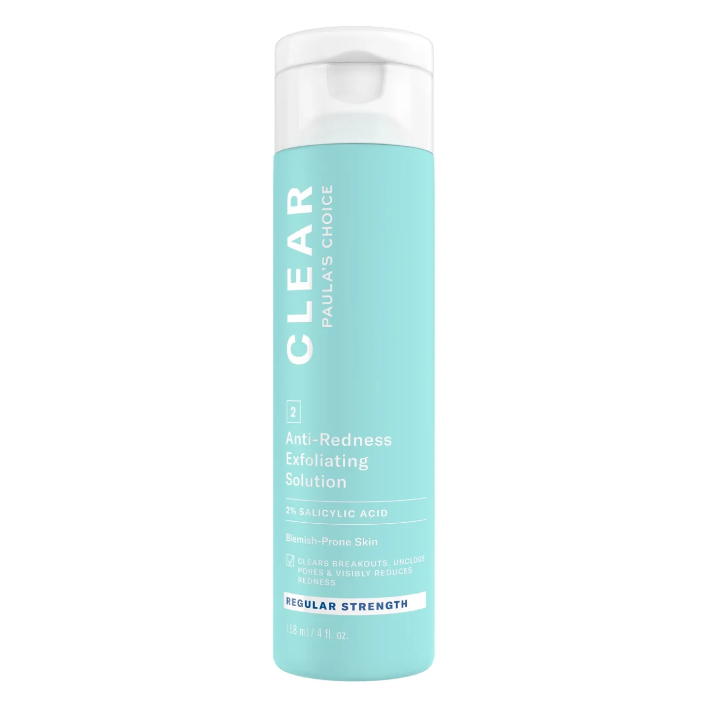 Paula's Choice - Clear - Regular Strength Anti-Redness Exfoliating Solution 2% BHA - Płyn Złuszczający z 2% Kwasem Salicylowym - 118ml