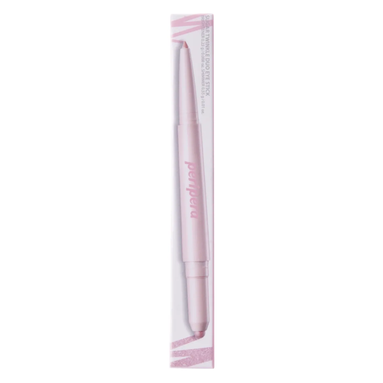 Peripera - Sugar Twinkle Duo Eye Stick - Brokatowy Cień do Powiek i Kredka 2w1 - 03 Glimmering Pink - 0,23g+0,55g