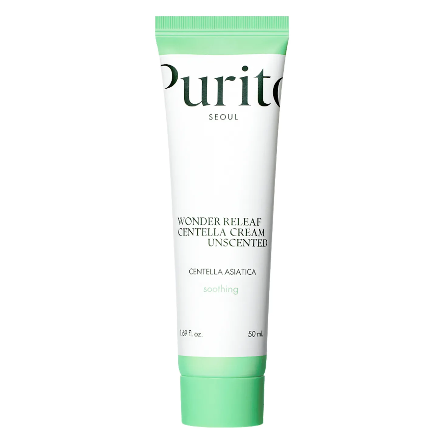 Purito Seoul - Wonder Releaf Centella Cream Unscented - Bezzapachowy Krem z Ekstraktem z Wąkroty Azjatyckiej - 50ml