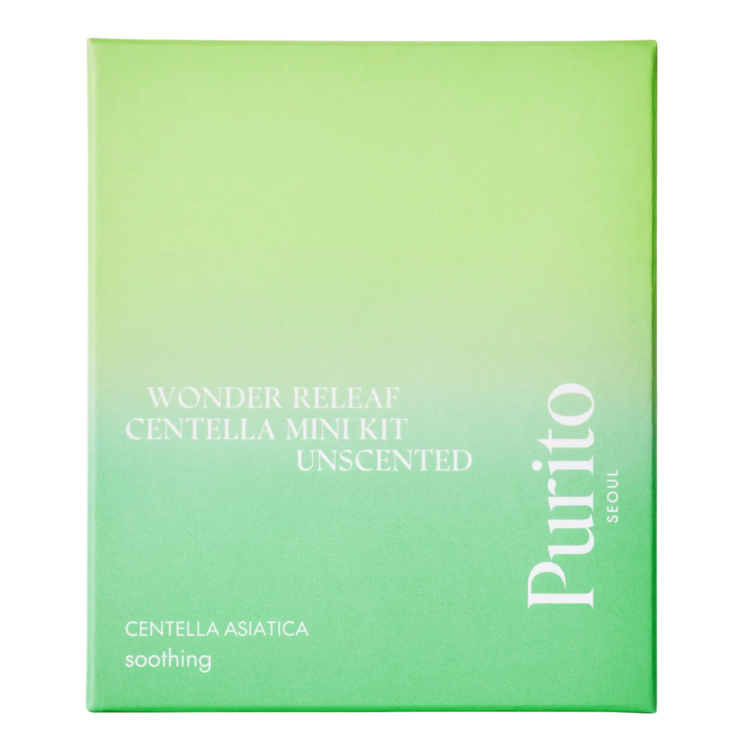 Purito Seoul - Wonder Releaf Centella Mini Kit Unscented - Zestaw Bezzapachowych Produktów Łagodzących