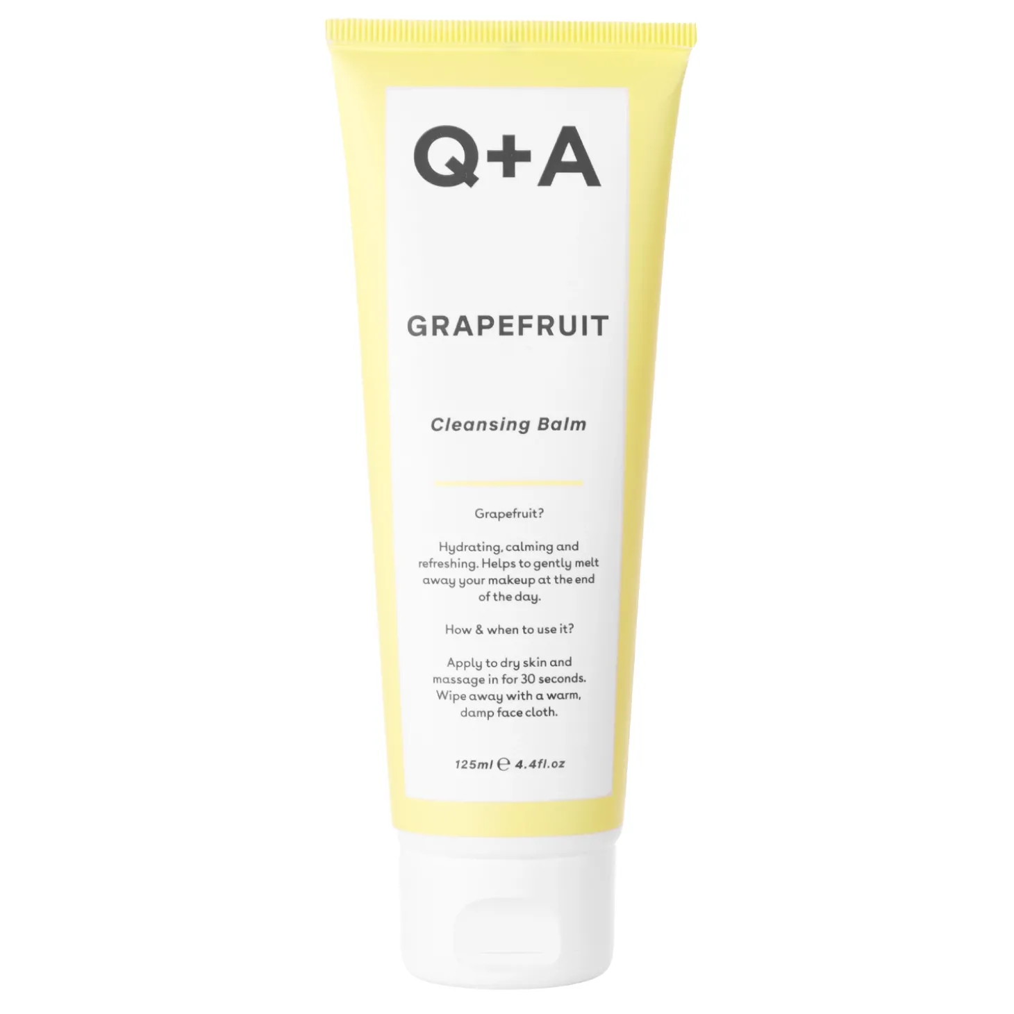 Q+A - Grapefruit - Cleansing Balm - Nawilżająco-Antyoksydacyjny Balsam do Mycia Twarzy z Grejpfrutem - 125ml