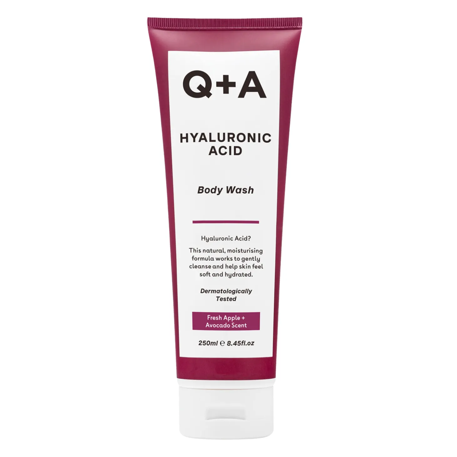 Q+A - Hyaluronic Acid Body Wash - Nawilżający Żel do Mycia Ciała z Kwasem Hialuronowym - 250ml
