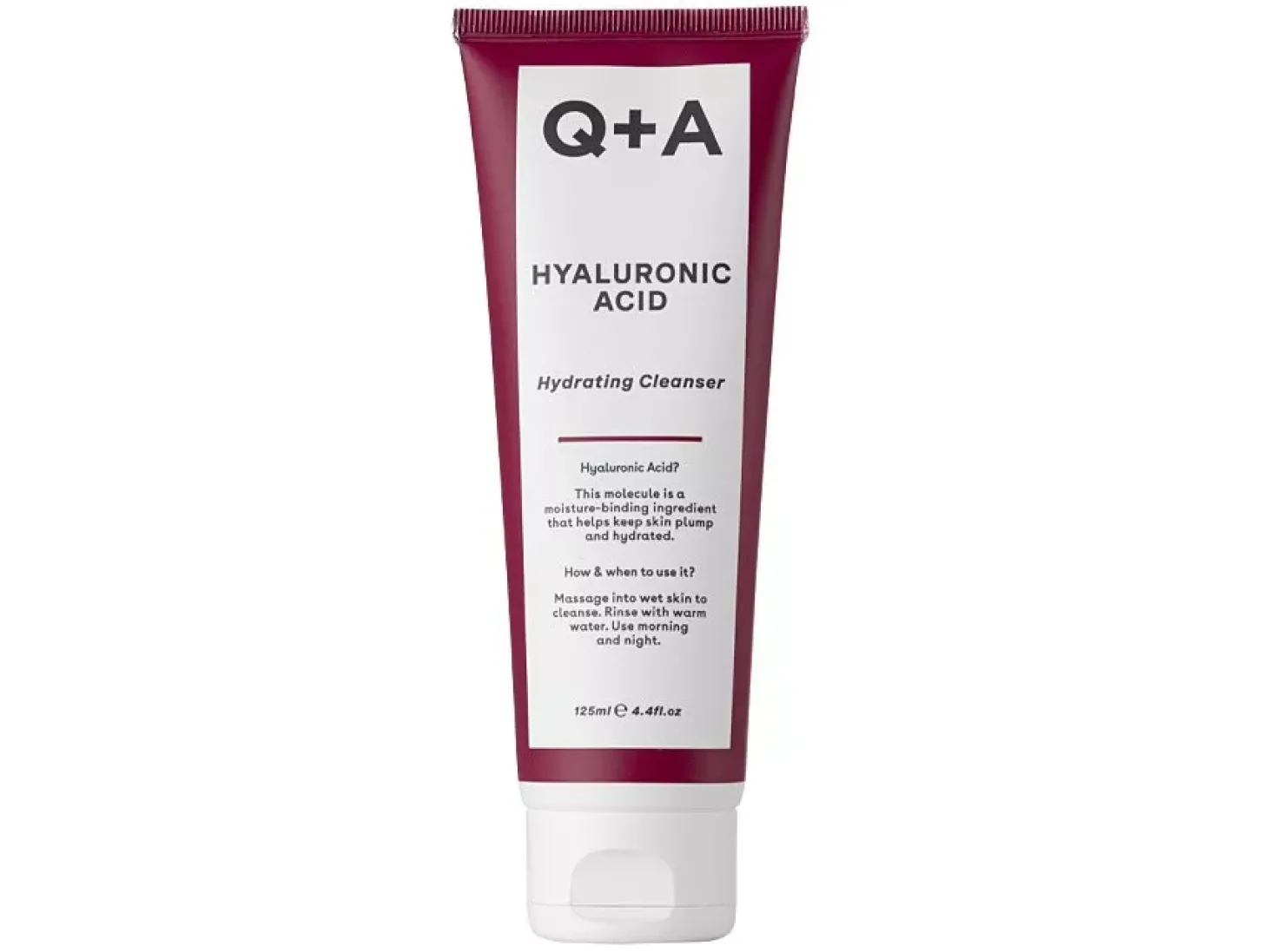 Q+A - Hyaluronic Acid - Hydrating Cleanser - Nawilżająco-Łagodzący Żel do Mycia Twarzy z Kwasem Hialuronowym - 125ml