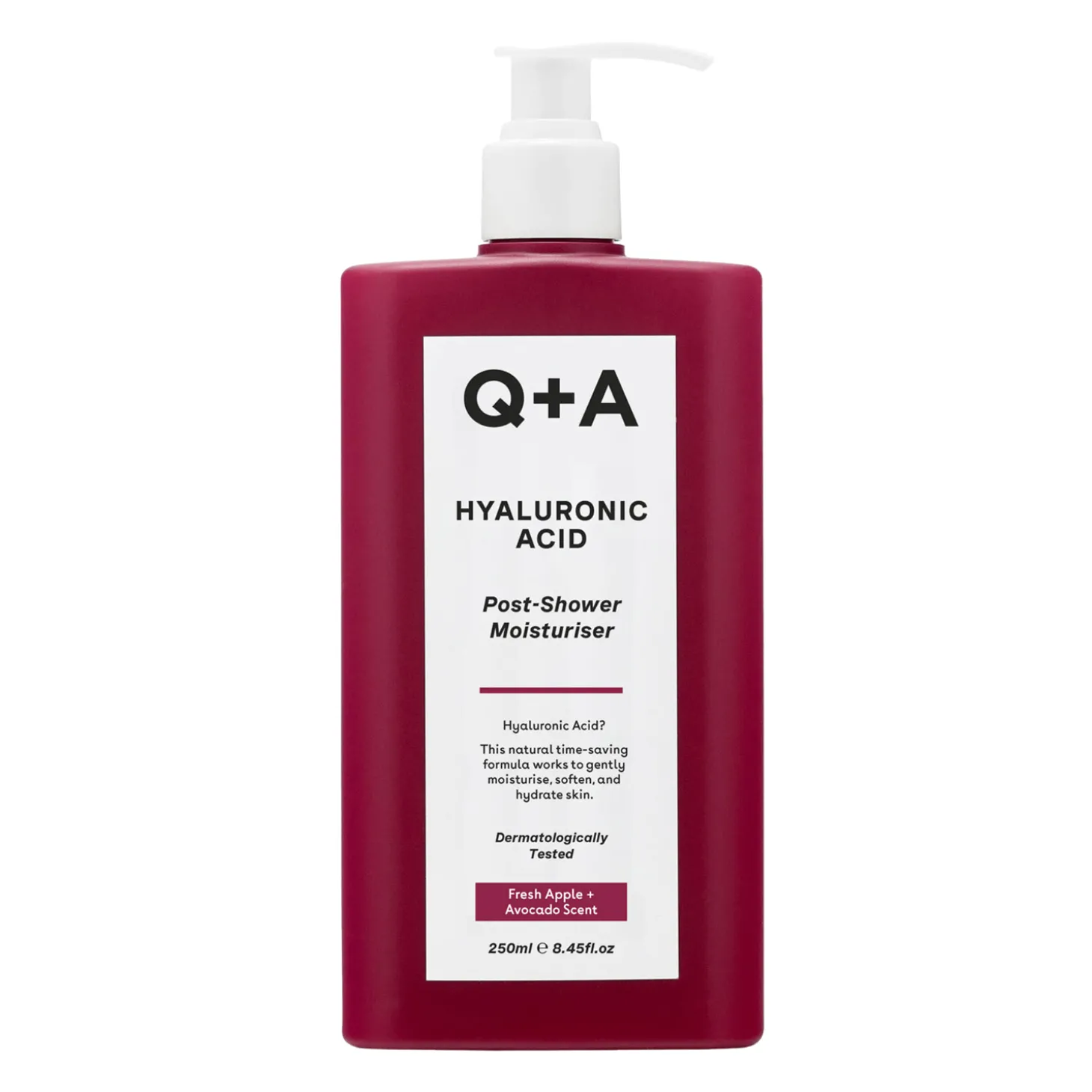 Q+A - Hyaluronic Acid Wet Skin Moisturiser - Nawilżający Balsam do Ciała z Kwasem Hialuronowym - 250ml