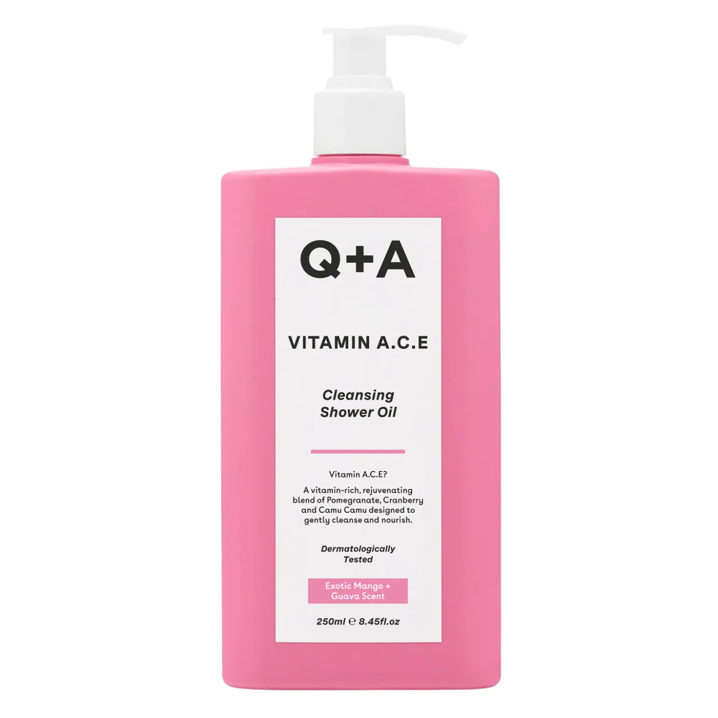 Q+A - Vitamin A.C.E Shower Oil - Odżywczy Olejek do Mycia Ciała z Witaminami A.C.E - 250ml