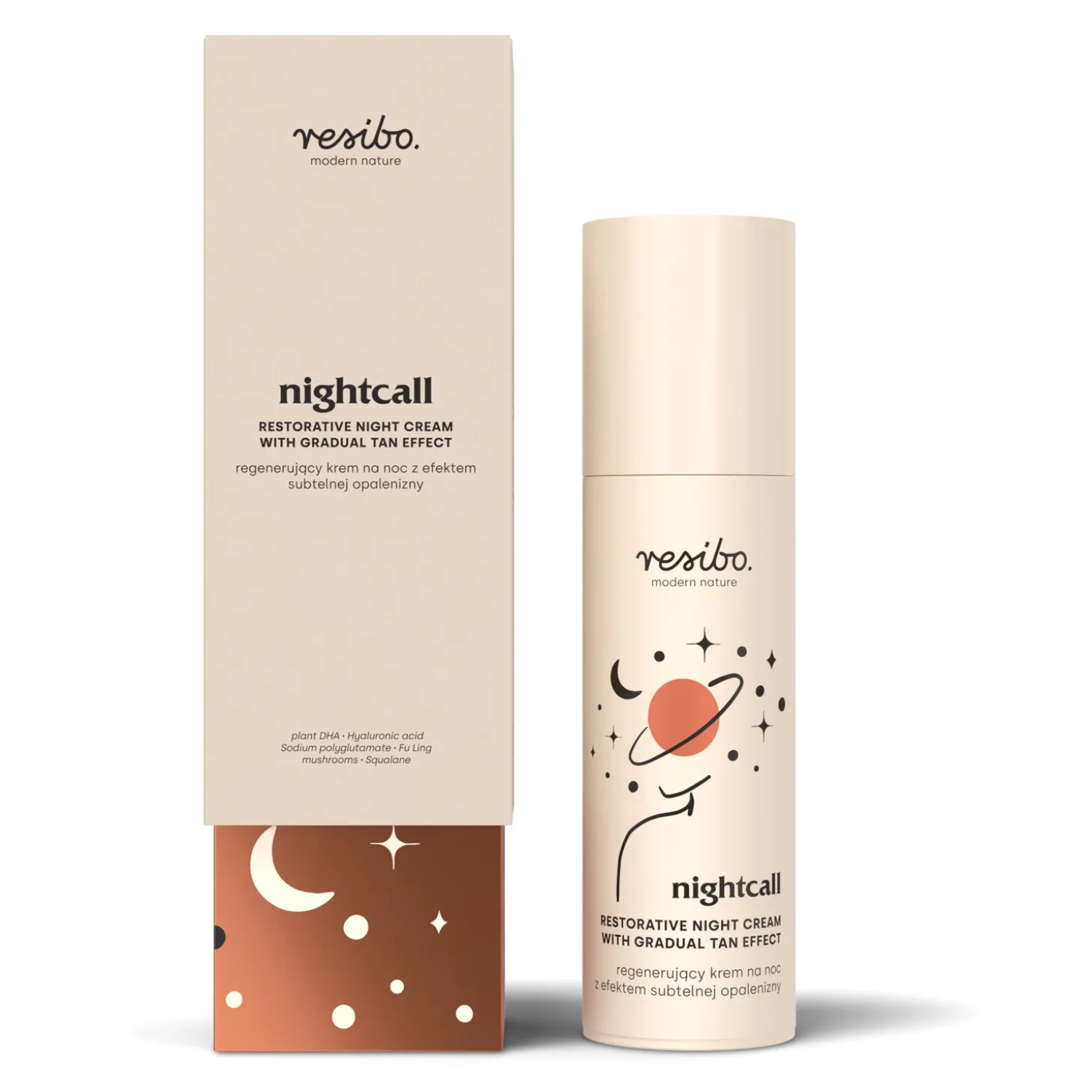 Resibo - Nightcall - Regenerujący Krem na Noc z Efektem Subtelnej Opalenizny - 50ml