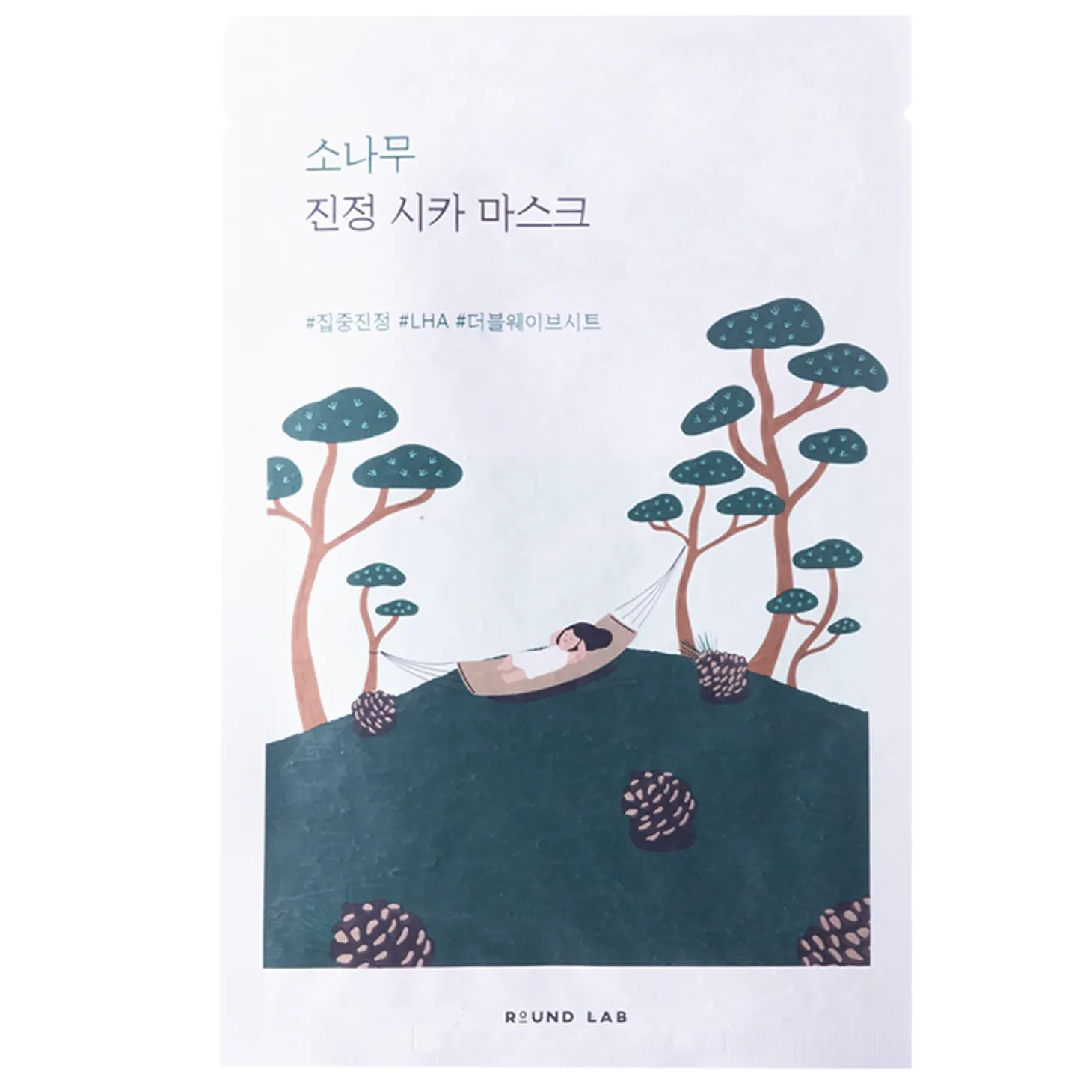 Round Lab - Pine Calming Cica Sheet Mask - Nawilżająco-Kojąca Maska w Płachcie - 27ml