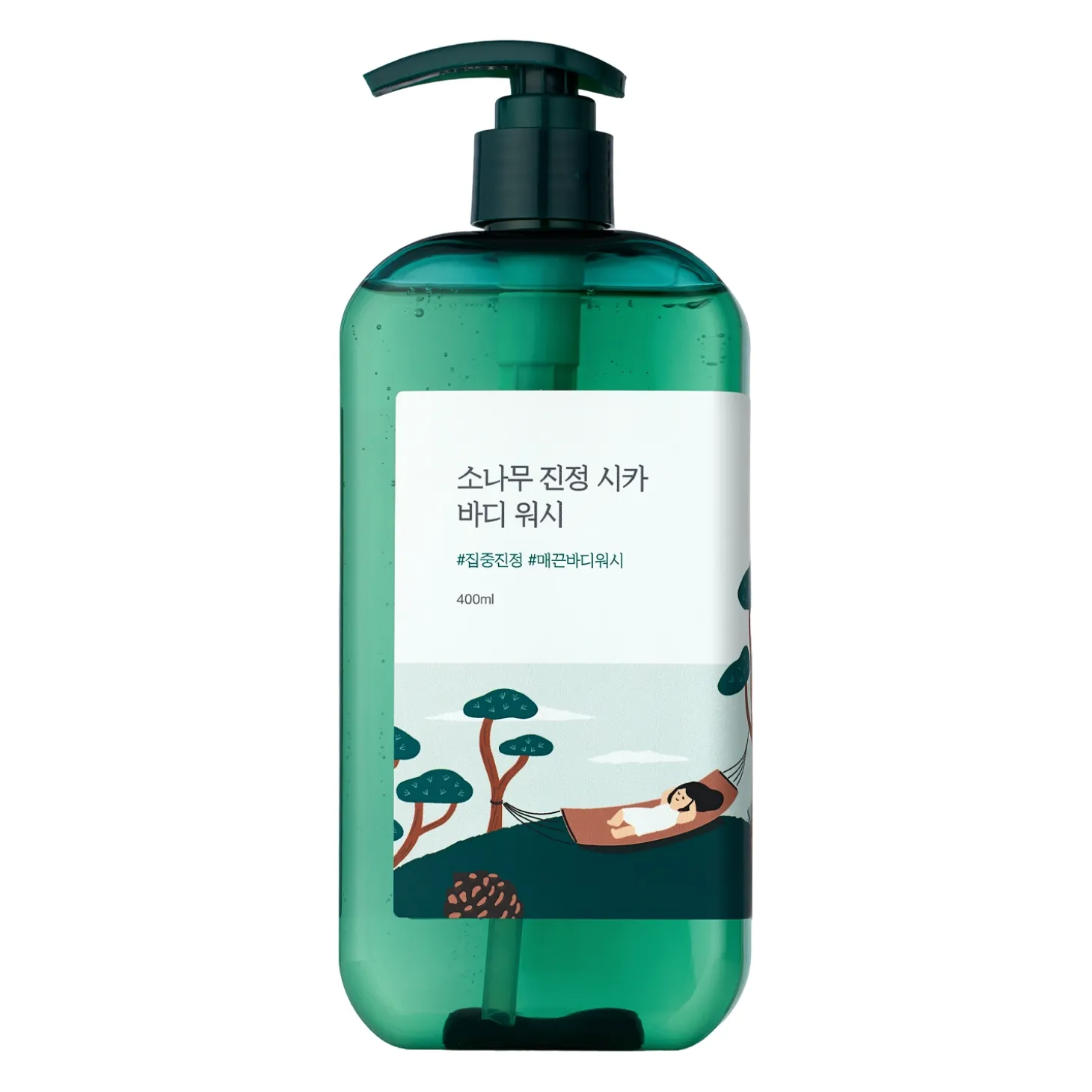 Round Lab - Pine Cica Calming Body Wash - Oczyszczający Żel do Mycia Ciała - 400ml