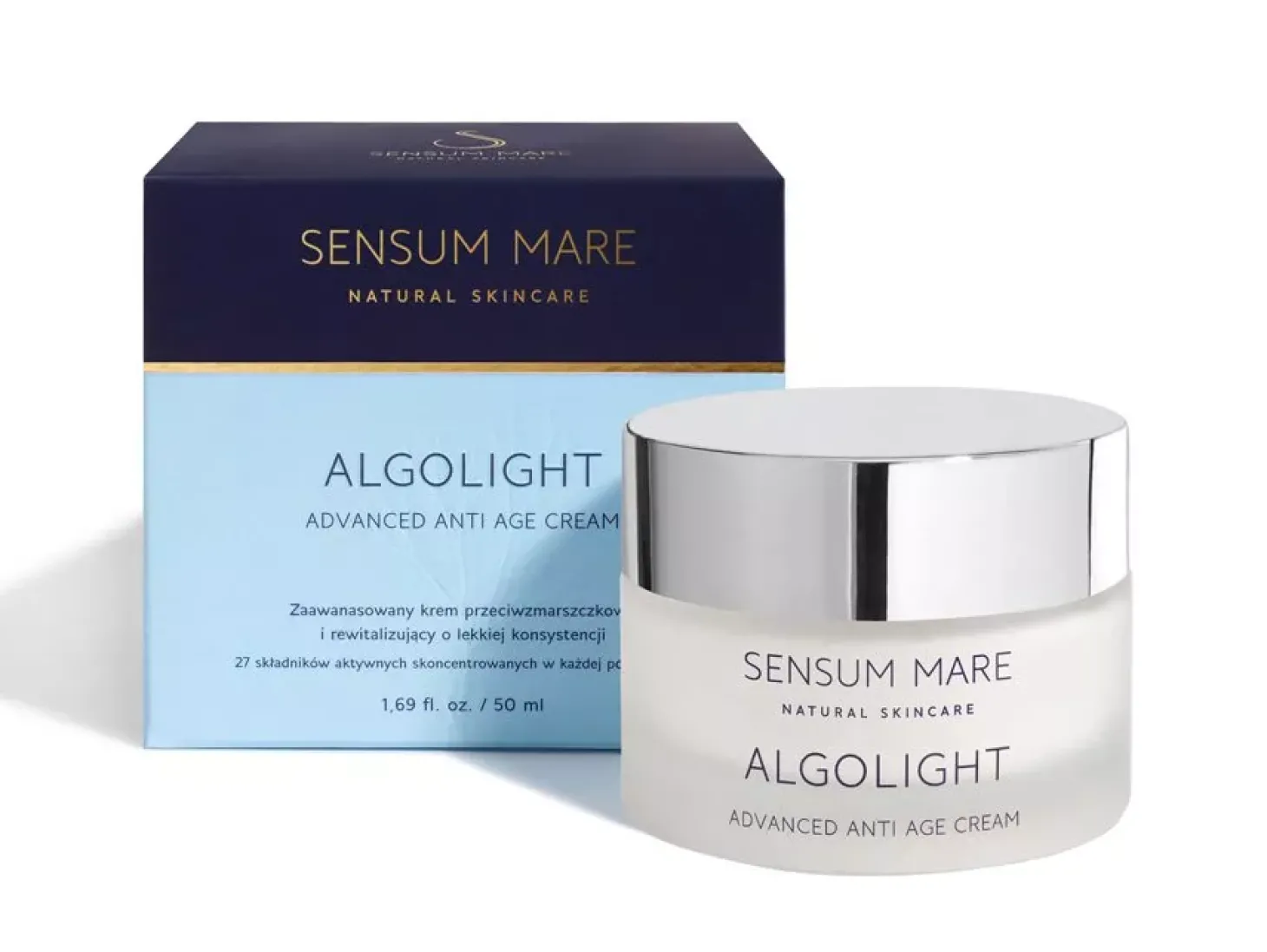 Sensum Mare - Algolight - Advanced Anti Age Cream - Krem Rewitalizujący i Przeciwzmarszczkowy o Lekkiej Konsystencji - 50ml
