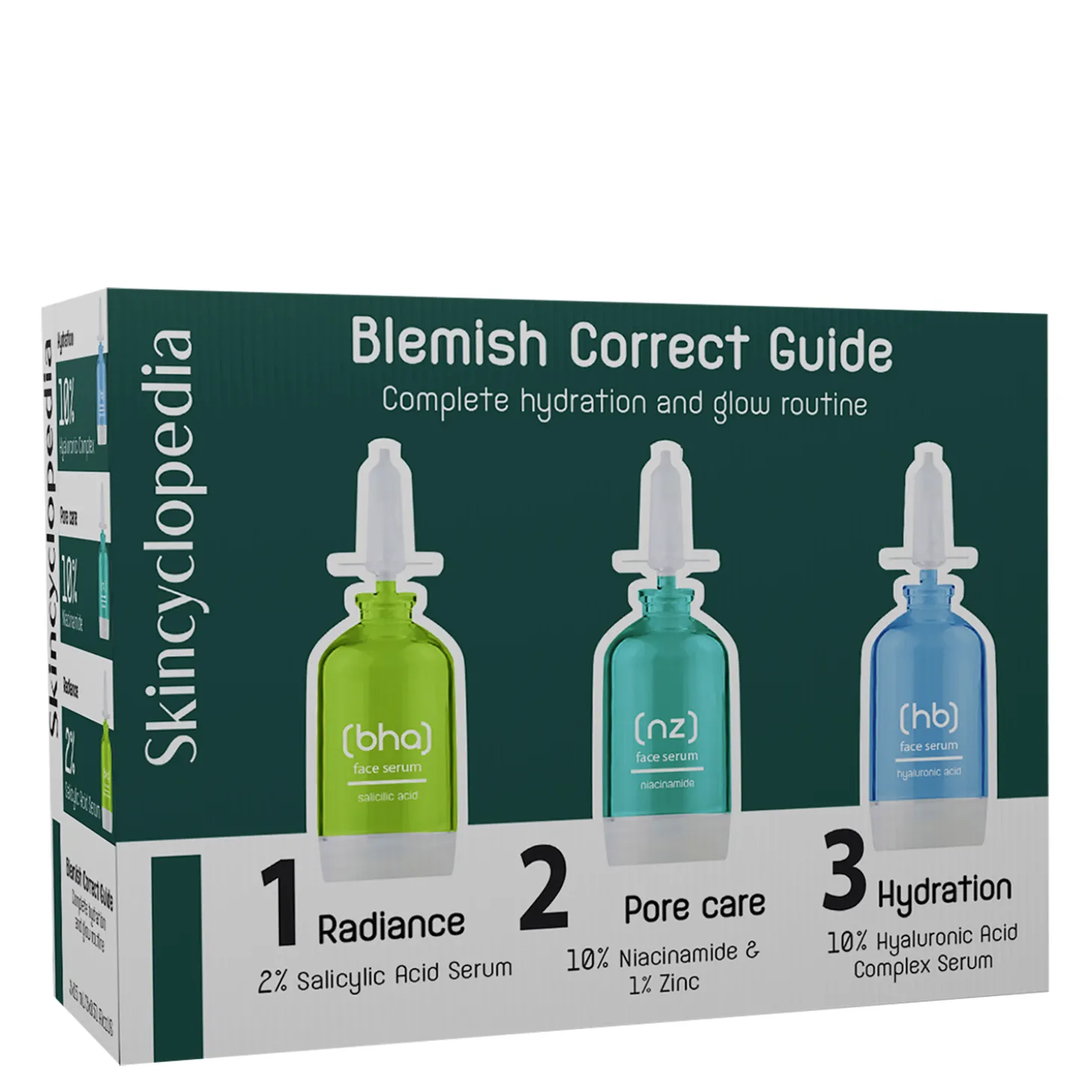 Skincyclopedia - Blemish Guide Set - Kuracja Przeciw Niedoskonałościom - 3x15ml