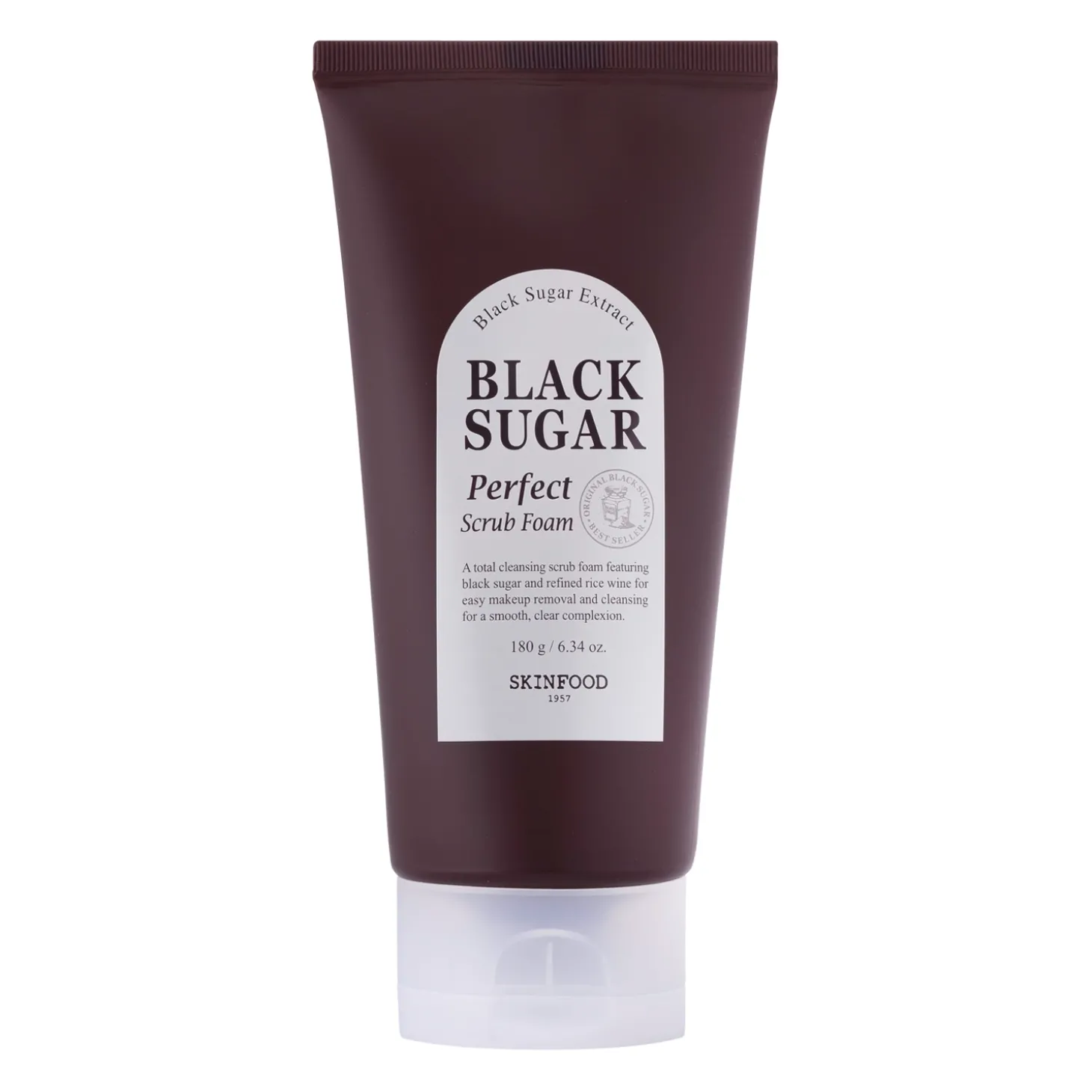 Skinfood - Black Sugar Perfect Scrub Foam - Wygładzająca Pianka do Mycia Twarzy - 180ml
