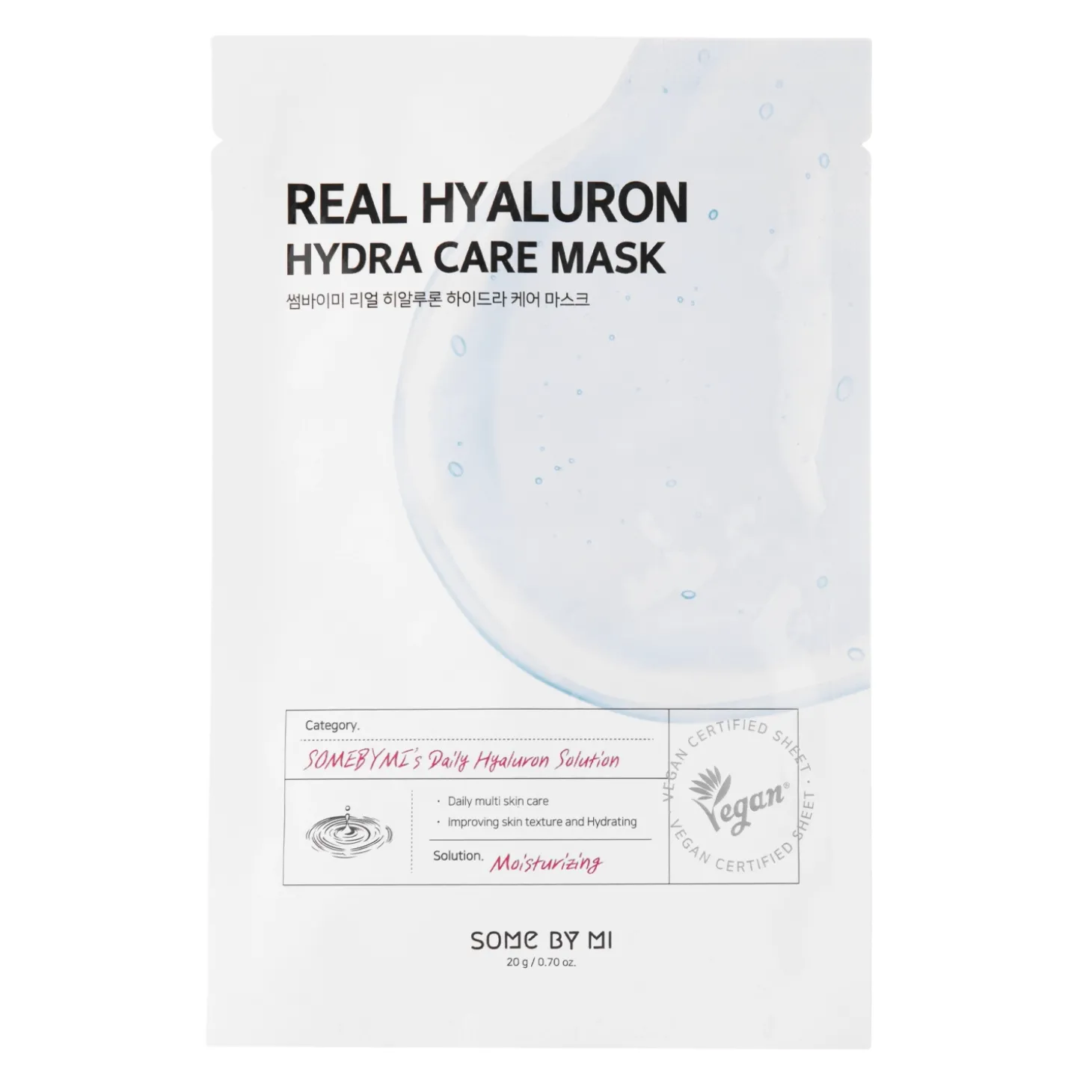 Some By Mi - Real Hyaluron Hydra Care Mask - Nawilżająca Maska w Płachcie - 20g