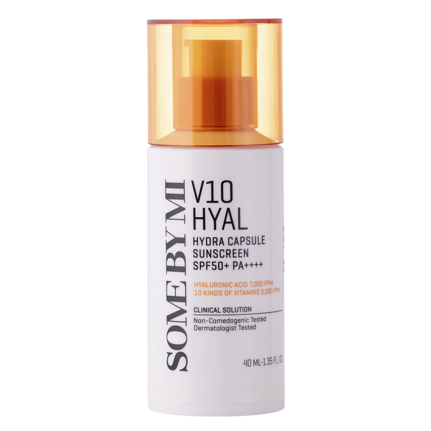 Some By Mi - V10 Hyal Hydra Capsule Sunscreen SPF 50+ PA++++ - Krem z Filtrem - 40ml