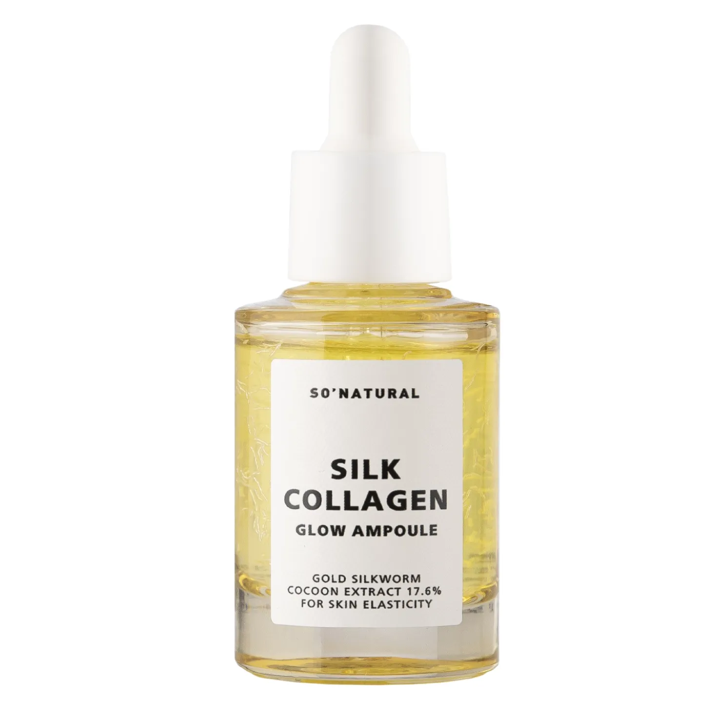 So Natural - Silk Collagen Glow Ampoule - Rozświetlająco-Odżywcze Serum do Twarzy - 30ml