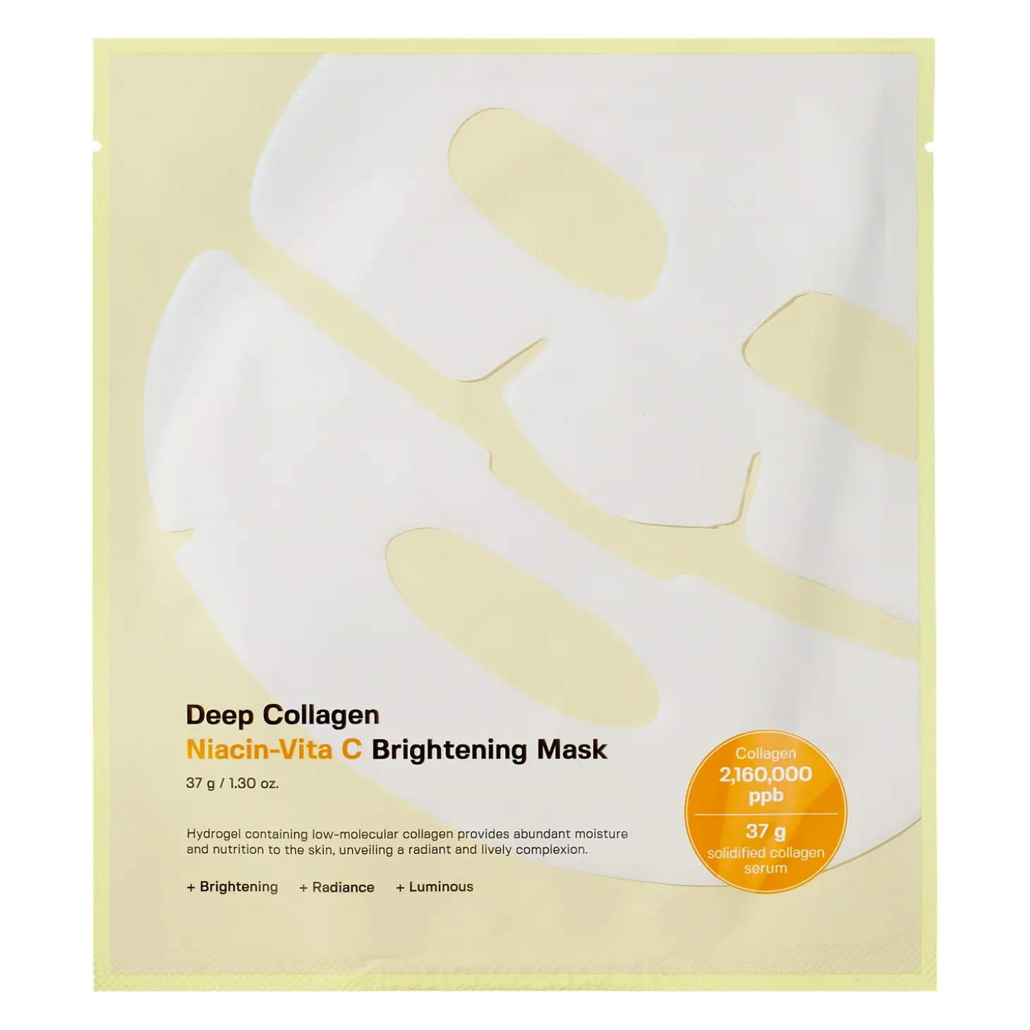 Sungboon Editor - Deep Collagen Niacin Vita C Brightening Mask - Rozświetlająca Maska Hydrożelowa do Twarzy - 1szt/37g