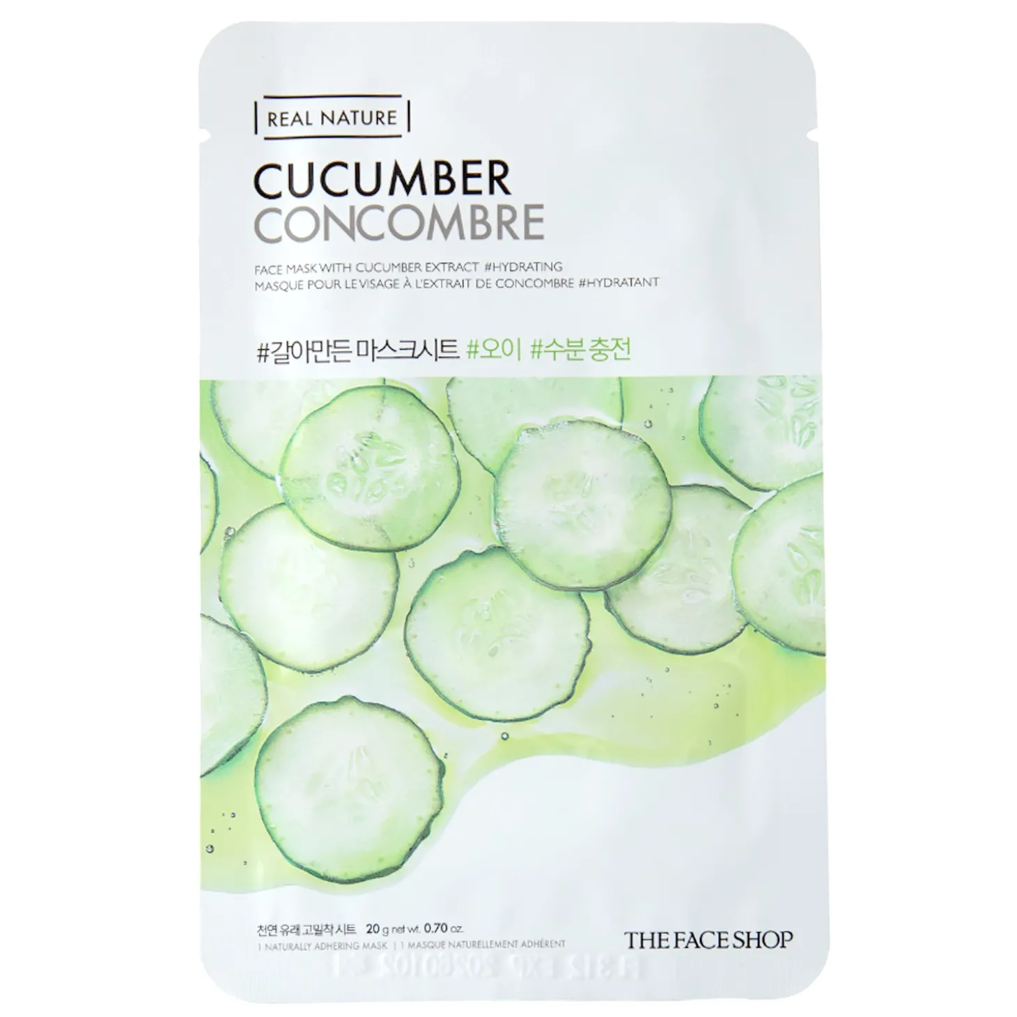 The Face Shop - Natural Mask - Cucumber - Maska w Płachcie z Ogórkiem - 20g