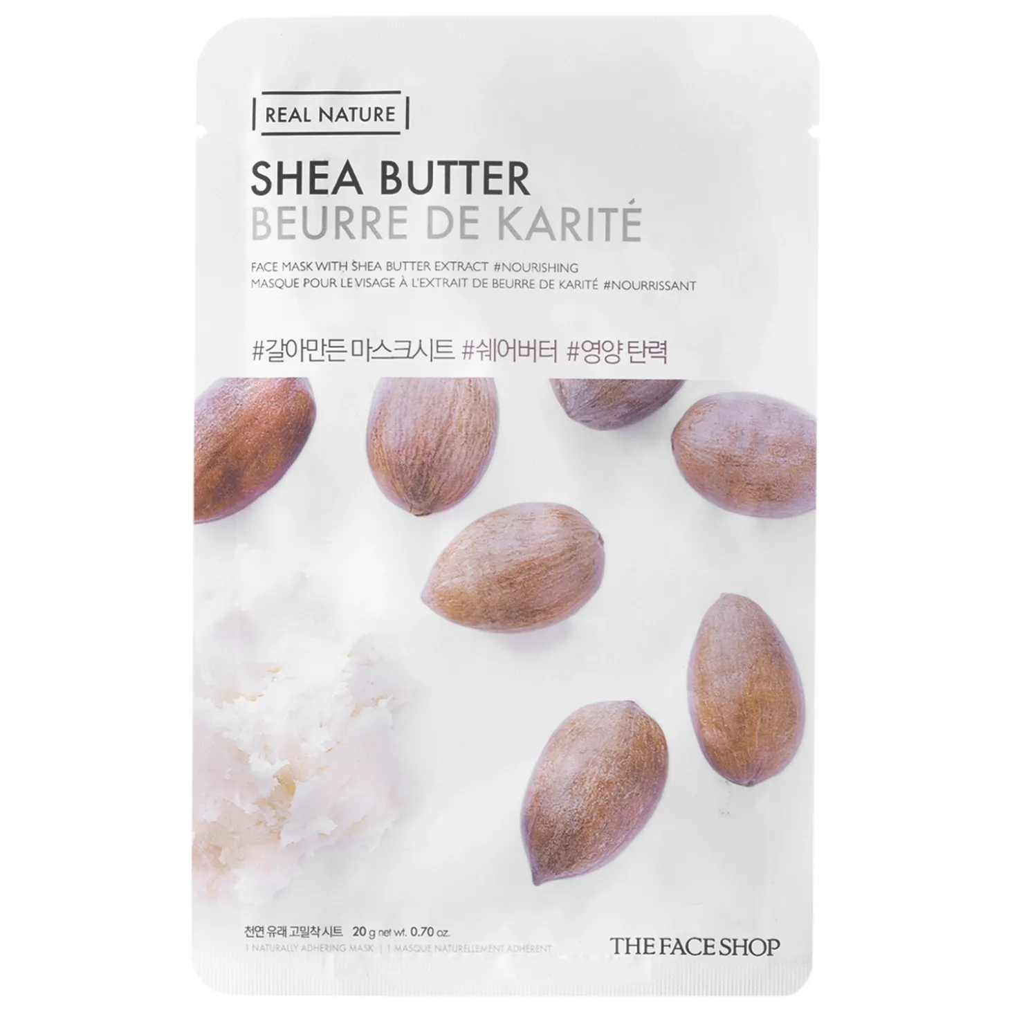The Face Shop - Natural Mask - Shea Butter - Maska w Płachcie z Masłem Shea - 20g