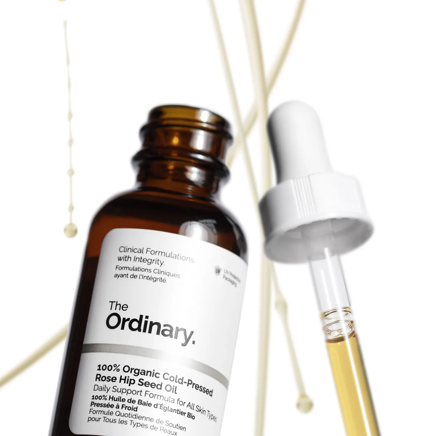 The Ordinary - 100% Organic Cold-Pressed Rose Hip Seed Oil - 100% Organiczny, Tłoczony na Zimno Olej z Nasion Dzikiej Róży - 30ml