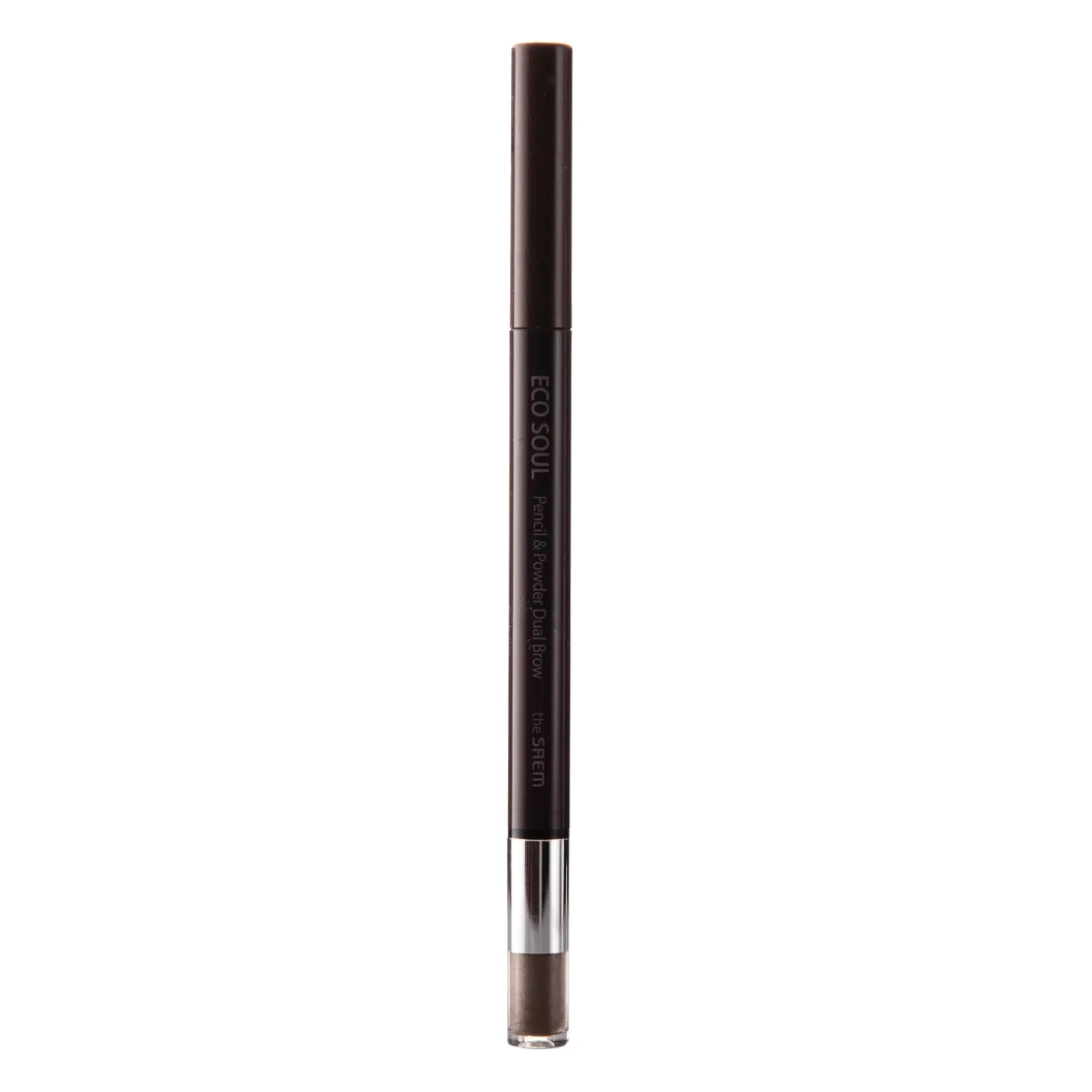 The Saem - Eco Soul Pencil & Powder Dual Brow - Duo do Brwi - 02 Deep Brown - 0,8g