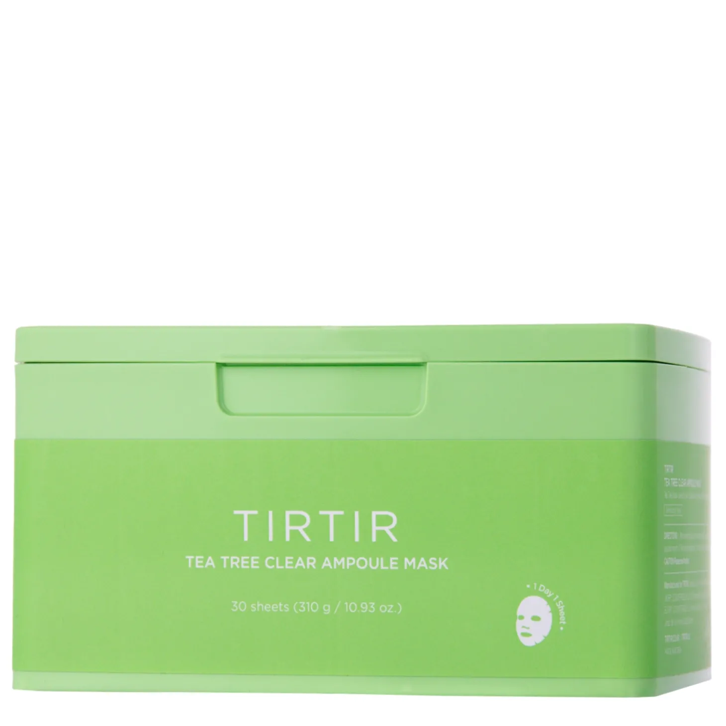 TIRTIR - Tea Tree Clear Ampoule Mask - Zestaw Kojących Maseczek do Twarzy - 30szt/310g