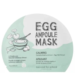 Too Cool for School - Egg Cream Mask Cica - Kojąca Maska w Płachcie - 1szt/28ml