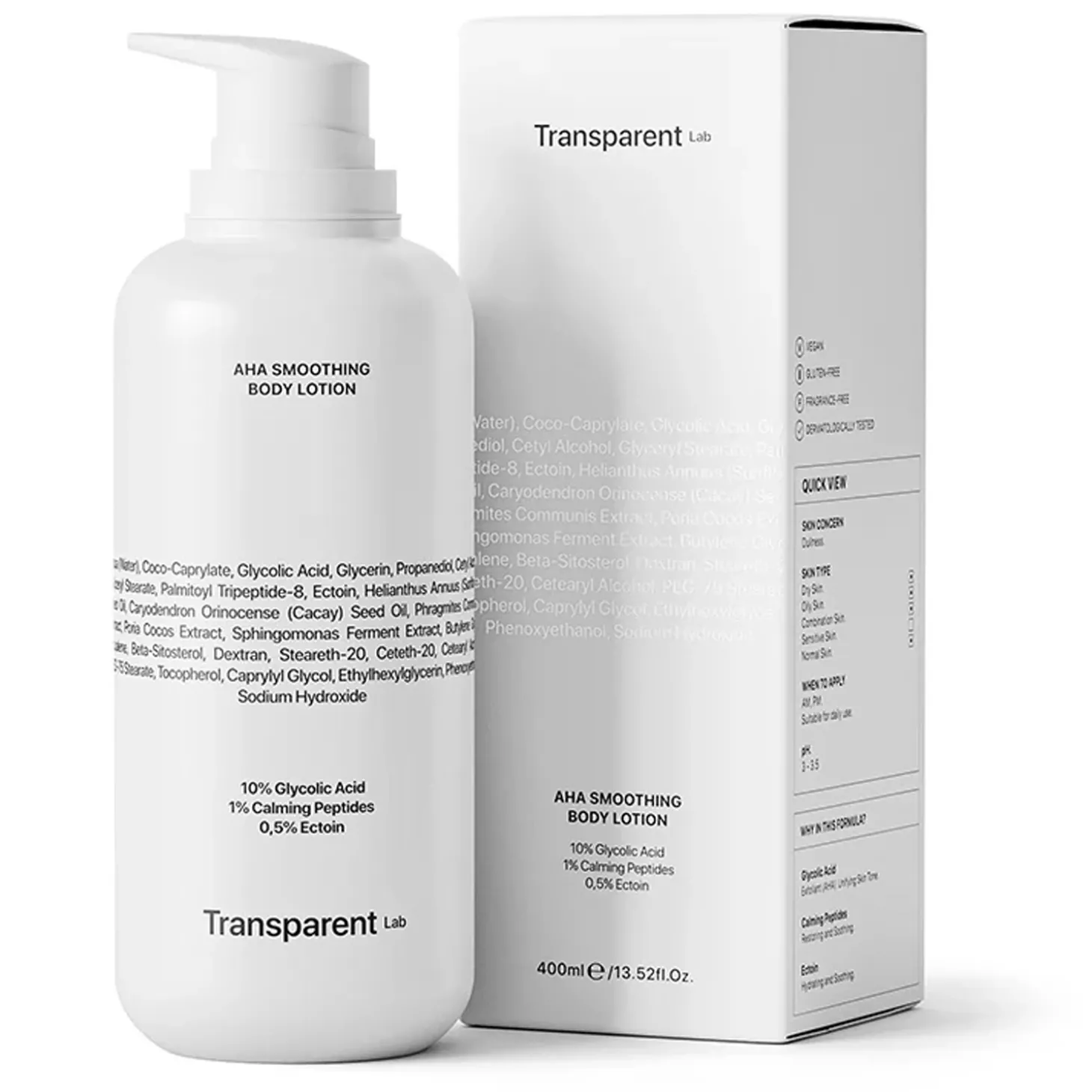 Transparent Lab - AHA Smoothing Body Lotion - Kuracja do Ciała z Kwasami - 400ml