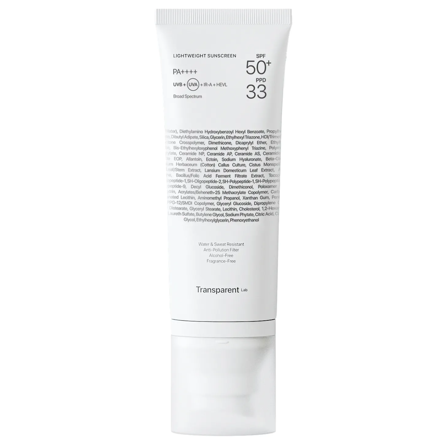 Transparent Lab - Lightweight Sunscreen SPF50+ - Lekki Krem Przeciwsłoneczny - 100ml