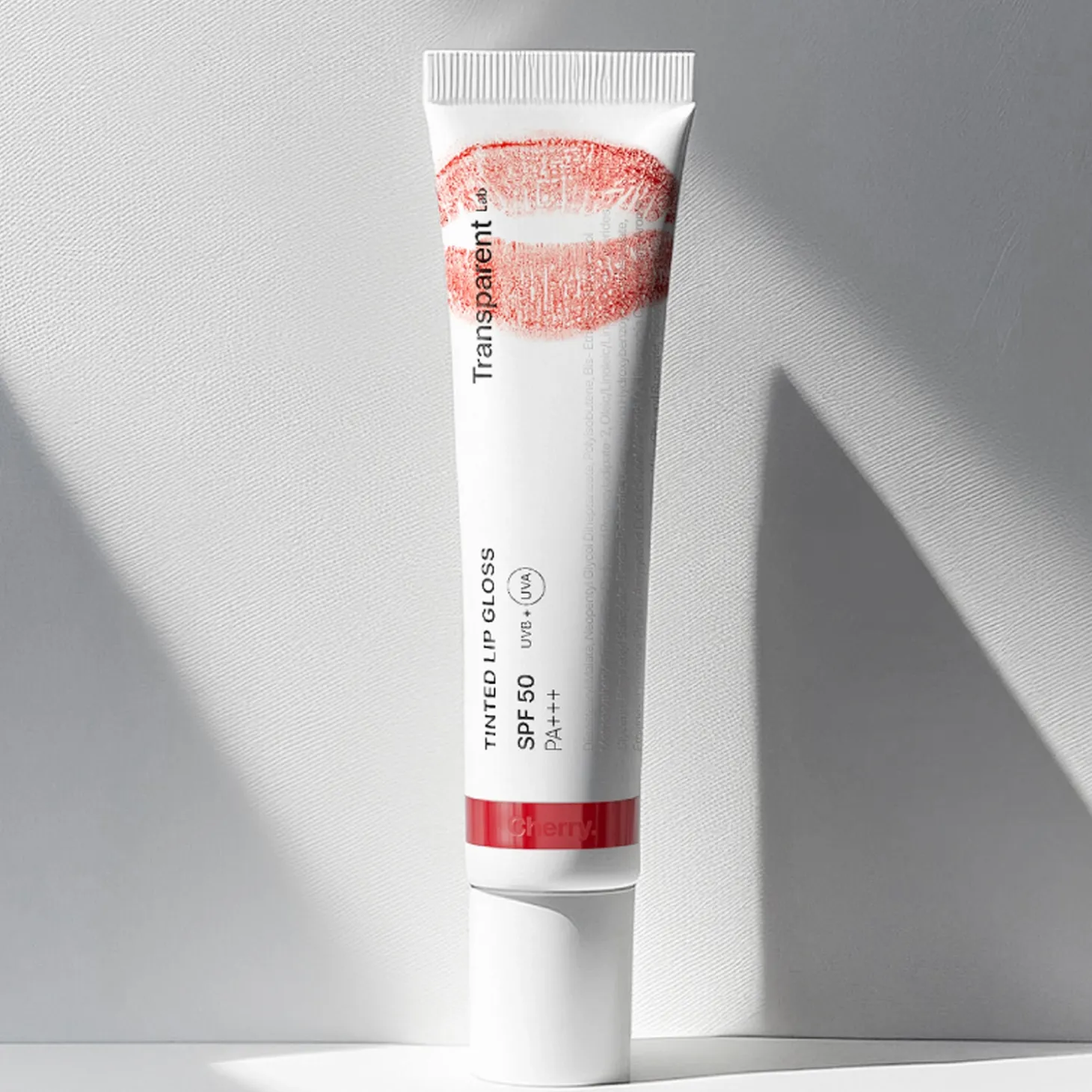 Transparent Lab - Lip Gloss SPF50 - Cherry - Nawilżający Balsam do Ust - 15ml