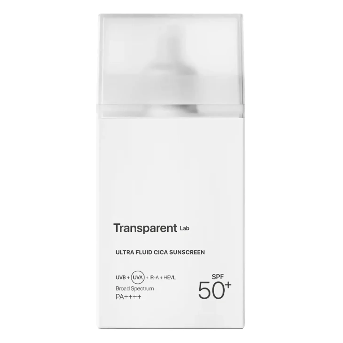Transparent Lab - Ultra Fluid Cica Sunscreen - Hybrydowy Krem SPF50+ - 100ml