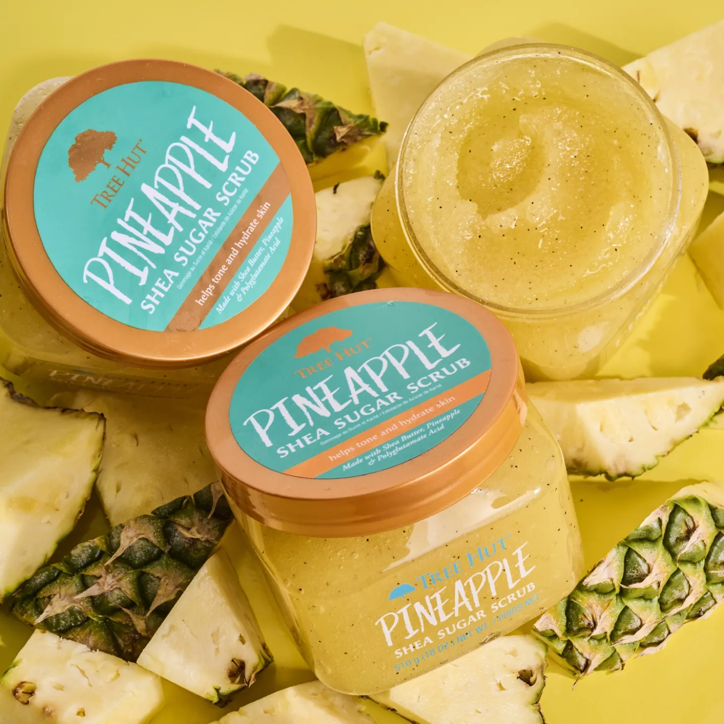 Tree Hut - Sugar Scrub Pineapple - Cukrowy Peeling do Ciała - Ananas - 510g