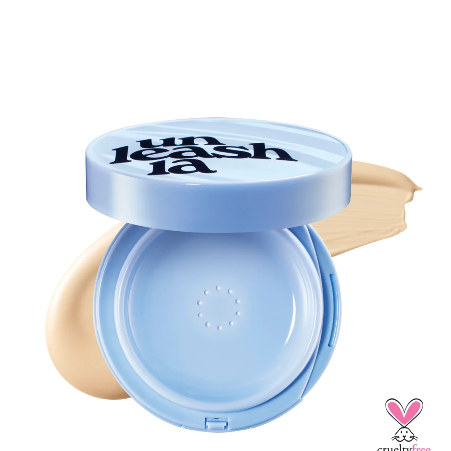 Unleashia - Babe Skin Baby Blue Cushion SPF 40 PA++ - Podkład w Poduszce - 21N Fluffy - 15 g