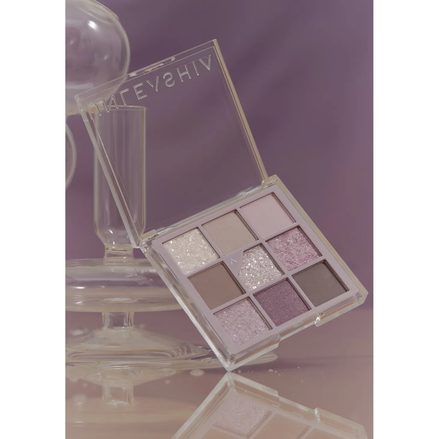 Unleashia - Glitterpedia Eye Palette - Paleta Wegańskich Cieni do Powiek - 4 All of Lavender Fog - 6,6g