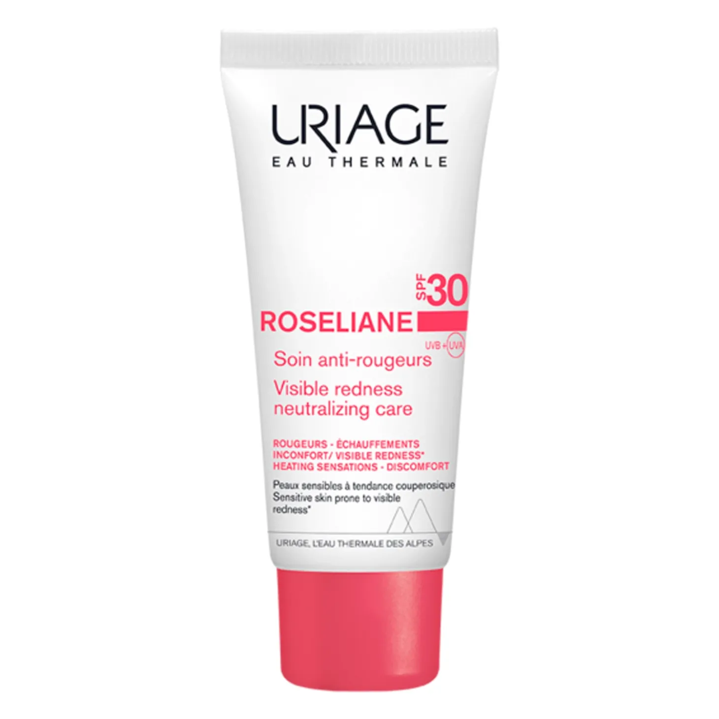 Uriage - Roseliane Crème SPF30 - Krem z Filtrem do Skóry Naczyniowej - 40ml