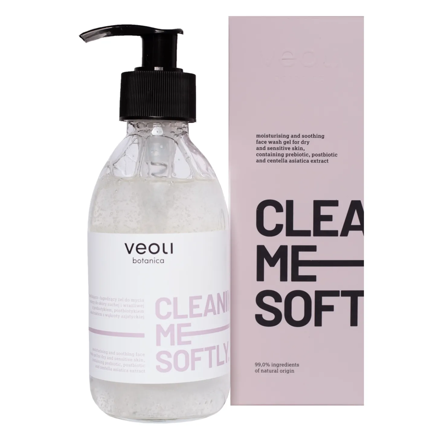 Veoli Botanica - Cleaning Me Softly - Nawilżająco - Łagodzący Żel do Mycia Twarzy - 190ml