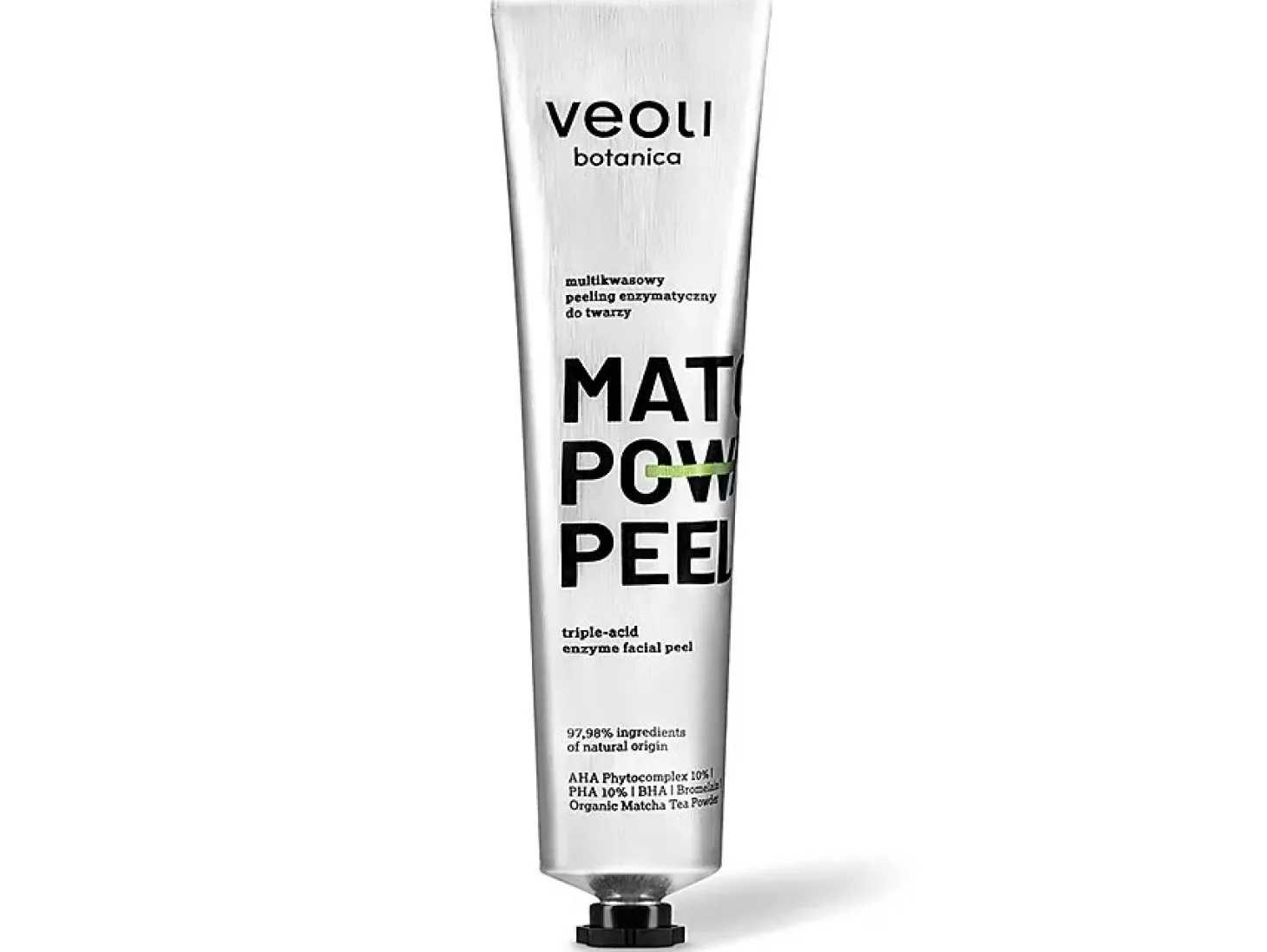 Veoli Botanica - Matcha Power Peel - Triple-Acid Enzyme Facial Peel - Multikwasowy Peeling Enzymatyczny - 75ml