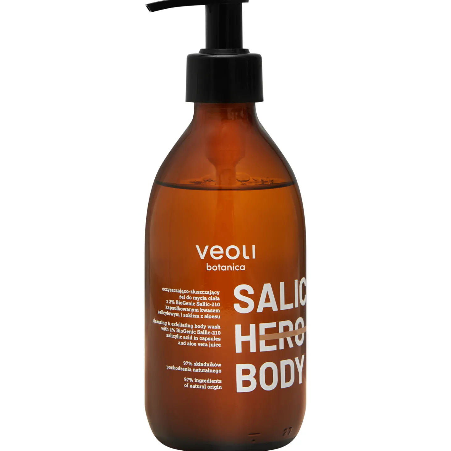 Veoli Botanica - Salic Hero Body - Oczyszczająco-Złuszczający Żel do Mycia Ciała - 280ml