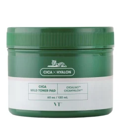 VT Cosmetics - CICA Mild Toner Pad - Złuszczające Płatki do Twarzy z Wąkrotą i Kwasem Salicylowym - 60szt/130ml